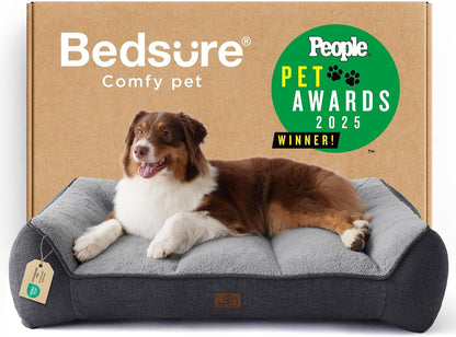 Bedsure Supportmax Orthopedic Dog Bed – Extra-Thick Bolster Sofa