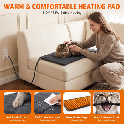 Heated Outdoor Cat House with Waterproof Roof & Dual Doors