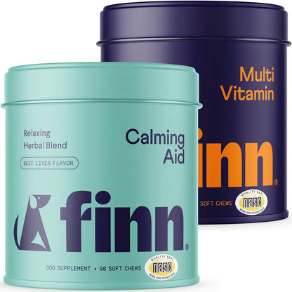 Finn Calming Aid + Multivitamin Dog Supplement Bundle