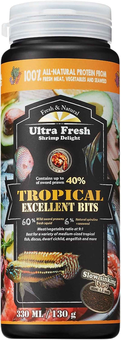 Tropical Fish Food Pellets Discus Angelfish Cichlids Color Enhance 4.6oz