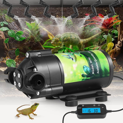 Automatic Reptile Mister System with Timer & 6 Adjustable Nozzles
