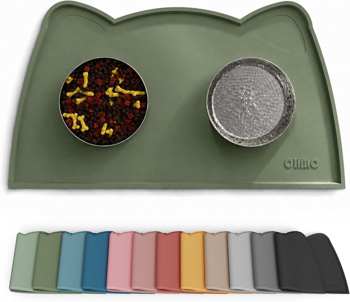Silicone Pet Feeding Mat – Waterproof Non-Slip Bowl Mat, 36 Options