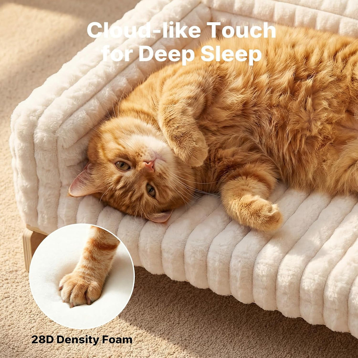 Elevated Wooden Pet Sofa Bed – 2 Sizes, 2 Colors