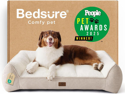 Bedsure Supportmax Orthopedic Dog Bed – Extra-Thick Bolster Sofa