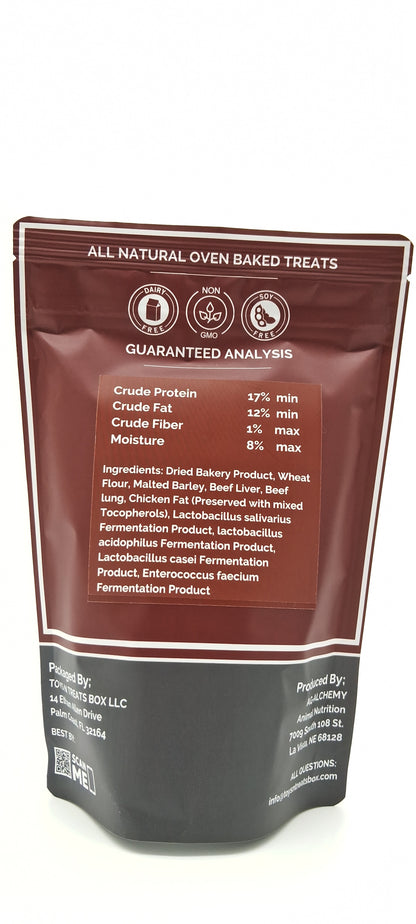 Digestive Health Beef Heart Dog Treats - All Natural Oven Baked