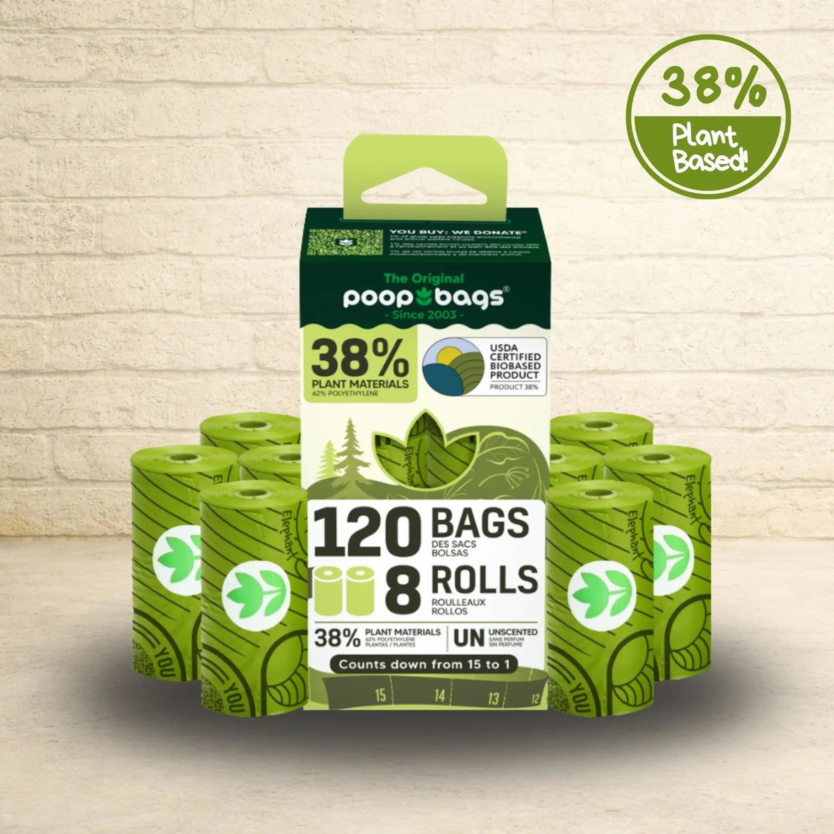Wholesale Countdown Rolls® Unscented Leash Roll Poop Bags