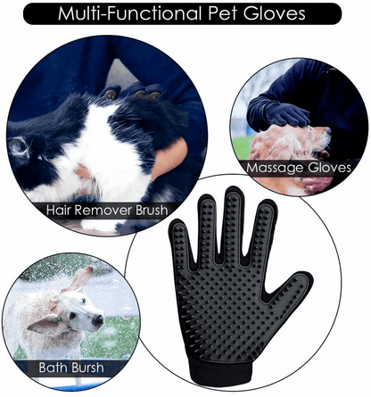 Silicone Pet Grooming Gloves – Fur Remover Mittens, 1 Pair