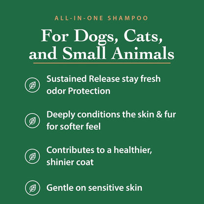 Anti Allergen Pet Shampoo Dog Cat Dander Remover Sensitive Skin 16oz