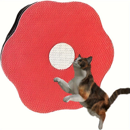 Wall-Mounted Floral Cat Scratcher – Durable & Eco-Friendly