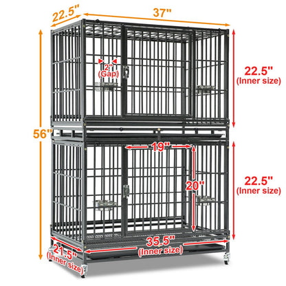 37" Stackable Heavy Duty Dog Crate 371D03