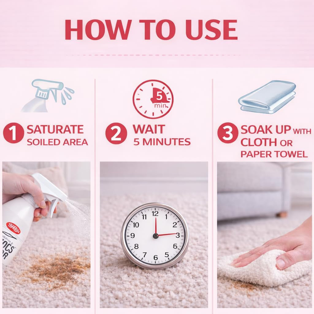 SKOUT'S Pet Stain Odor Eliminator Spray Dog Urine Carpet Cleaner 35oz