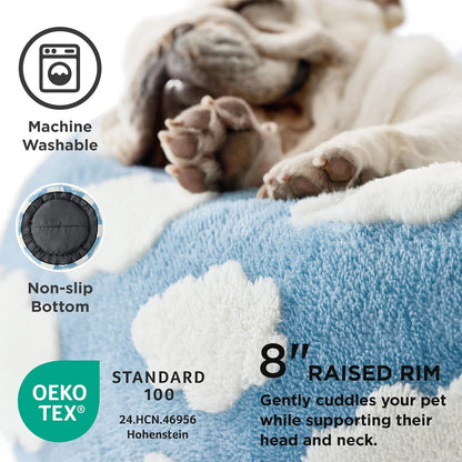 LE SURE Donut Dog Bed – 7 Sizes, 5 Patterns