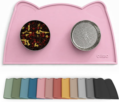 Silicone Pet Feeding Mat – Waterproof Non-Slip Bowl Mat, 36 Options