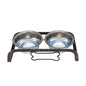 Country Living Rustic Dog Bone Elevated Feeder with 2 Stainless Steel Bowls
