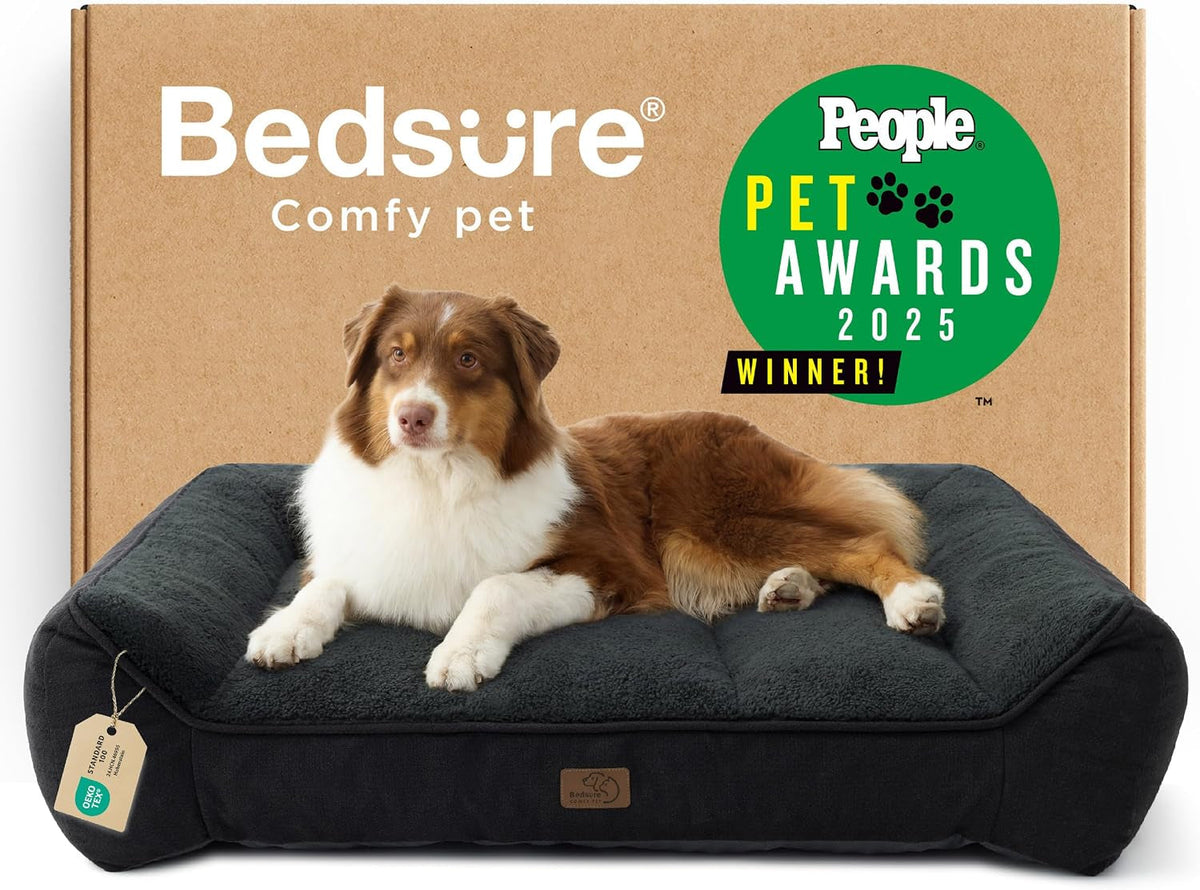 Bedsure Supportmax Orthopedic Dog Bed – Extra-Thick Bolster Sofa