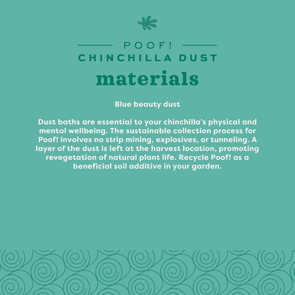 Oxbow POOF! Chinchilla Dust Bath Natural Blue Beauty Grooming Powder 2.5lb