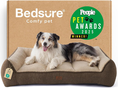 Bedsure Supportmax Orthopedic Dog Bed – Extra-Thick Bolster Sofa