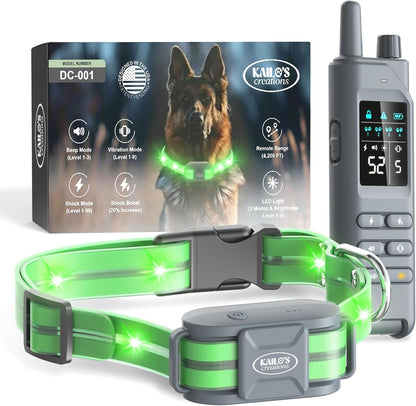 Dog Training Collar for 2 Dogs with LED Lights 4200FT Waterproof