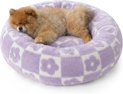 LE SURE Donut Dog Bed – 7 Sizes, 5 Patterns