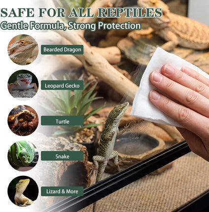 Reptile Habitat Cleaning Wipes – 2 Pack, 200 Count