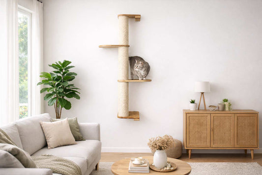Wall Mounted Cat Climbing Pole - Sisal
