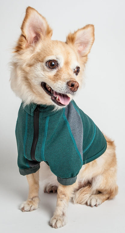 Dog Helios ® 'Eboneflow' Mediumweight 4-Way-Stretch Flexible And Breathable Performance Dog Yoga T-Shirt