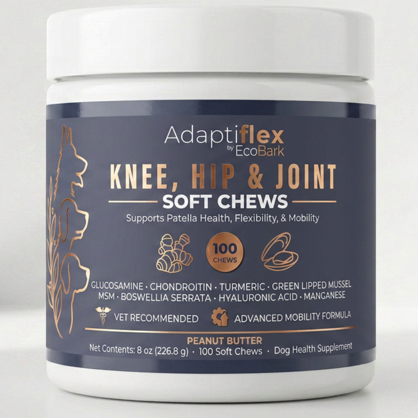 EcoBark Adaptiflex™  Hip and Joint Supplement for Dogs with Glucosamine, Chondroitin, and MSM