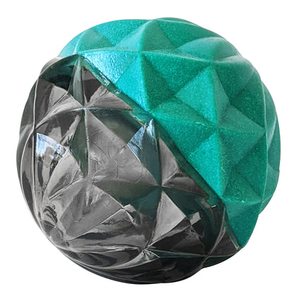 Country Living Geometric Textured Ball Dog Chew Toy, Interactive Rubber Toy for Mental Stimulation – Small
