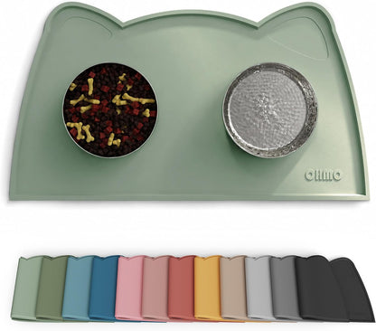 Silicone Pet Feeding Mat – Waterproof Non-Slip Bowl Mat, 36 Options