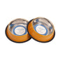 Country Living Set of 2 Ribbed Non-Slip Pet Bowls – Golden Yellow