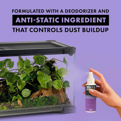 Zilla Terrarium Cleaner for Glass & Acrylic – Anti-Static Formula