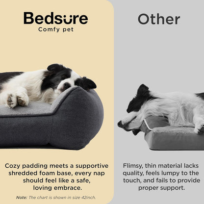 Bedsure Supportmax Orthopedic Dog Bed – Extra-Thick Bolster Sofa