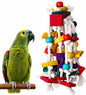Bird Chewing Toy for Small & Medium Parrots, Wood Blocks & Rope