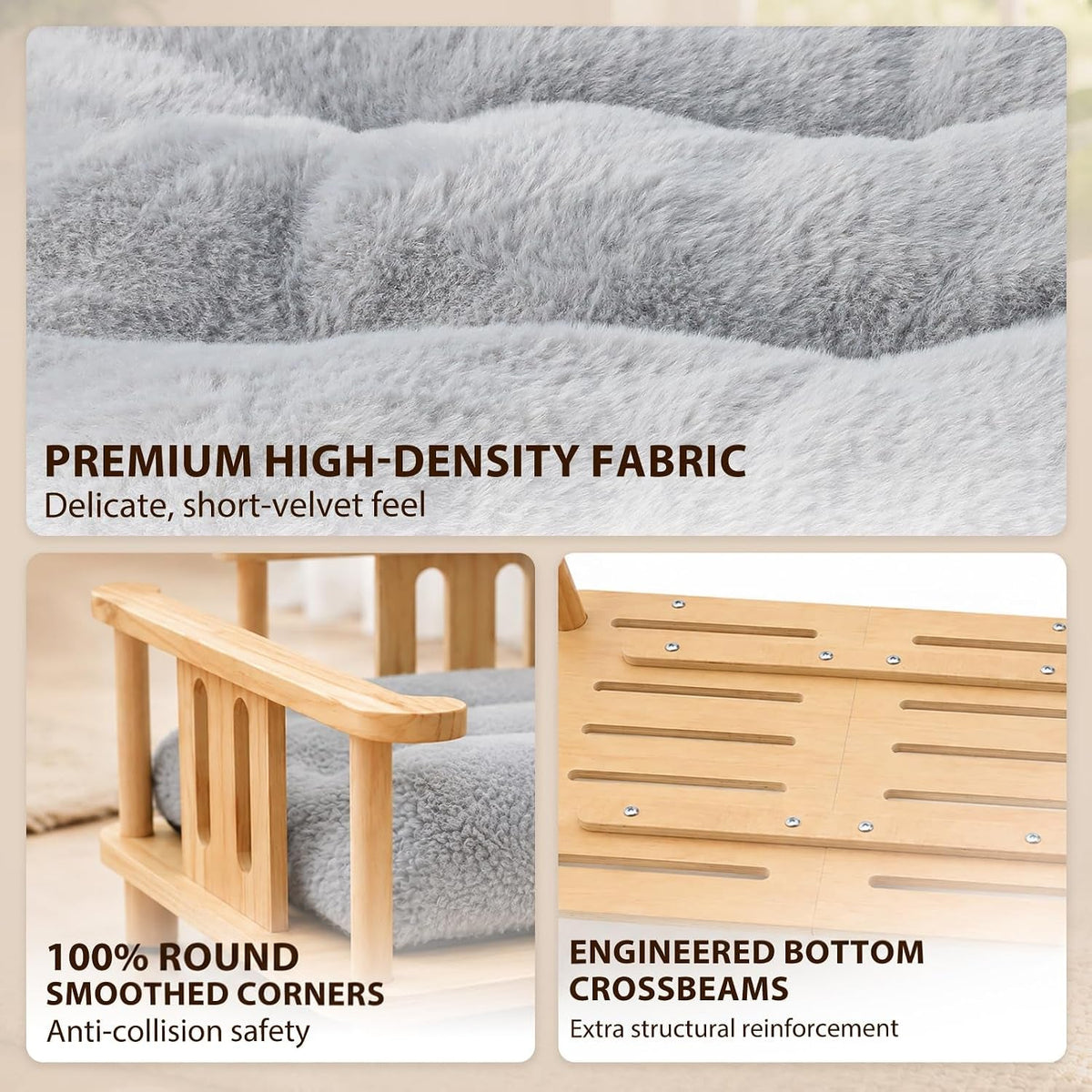 Elevated Cat & Small Dog Bed – Plush Mattress, Up to 60 lbs