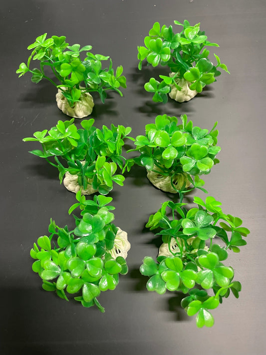 PREMIUM Small Artificial Aquarium Plants - Set of 6 - Aquatics Safe