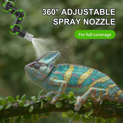 Automatic Reptile Mister System with Timer & 6 Adjustable Nozzles