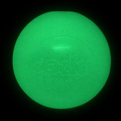 Glow in the Dark Glitter Ball 2-Pack Dog Toy | Soft PUP-X Rubber Floating Fetch Ball with Treat Dispenser | USA Made