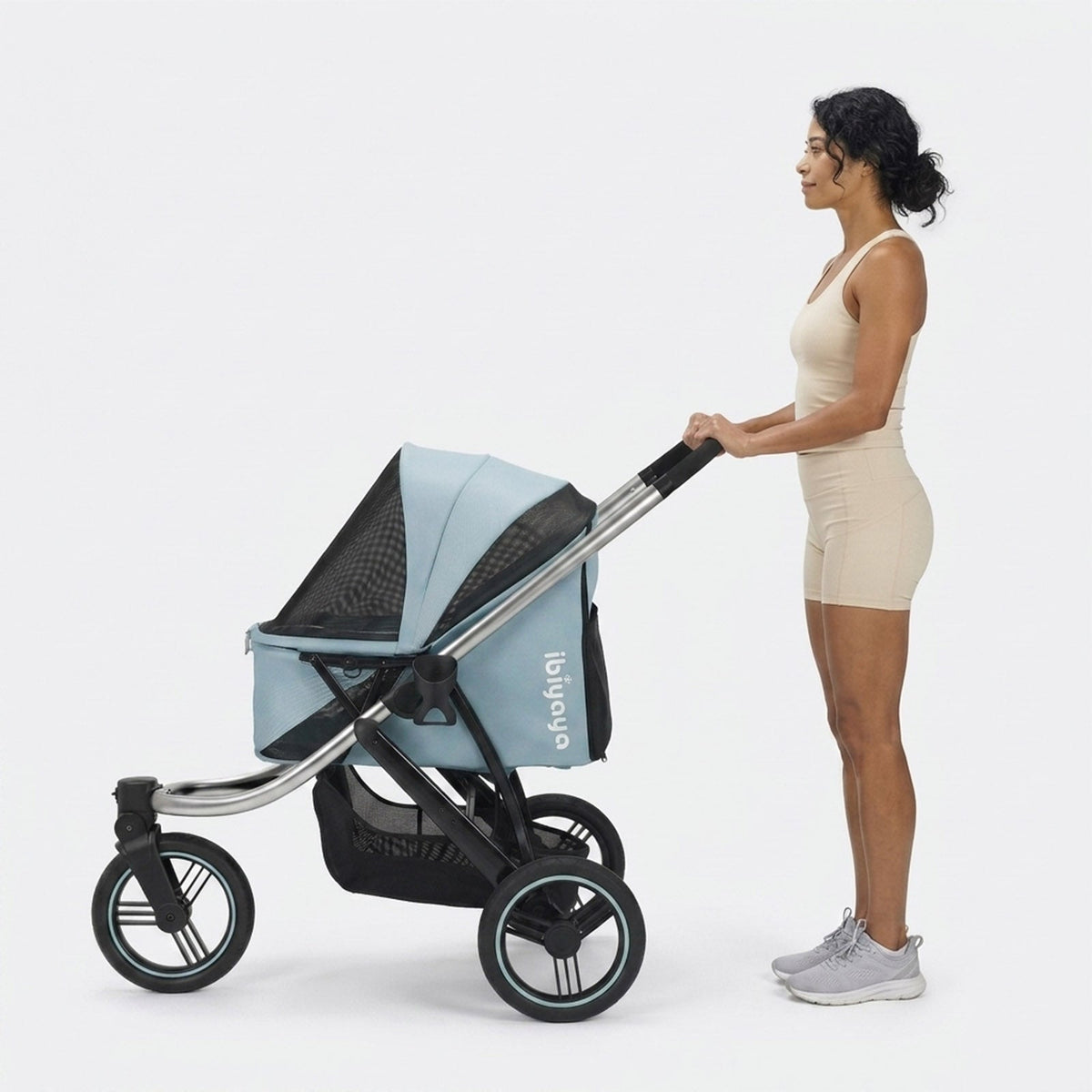 The Beast Pet Jogging Stroller, 3-Wheel All-Terrain Dog-Cat Pram