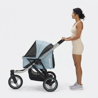 The Beast Pet Jogging Stroller, 3-Wheel All-Terrain Dog-Cat Pram