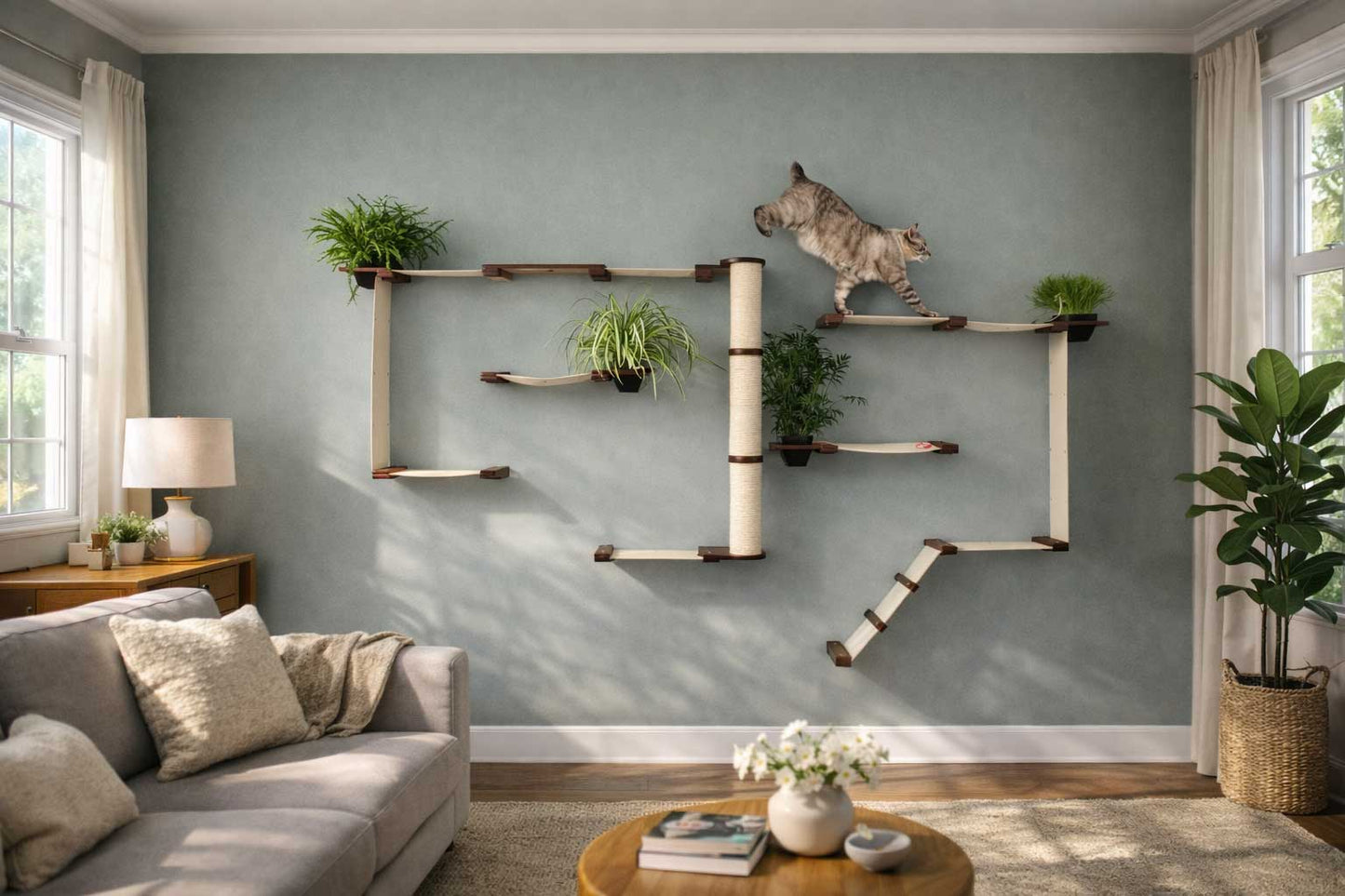 The Gardens - Modern Cat Tree with Plants