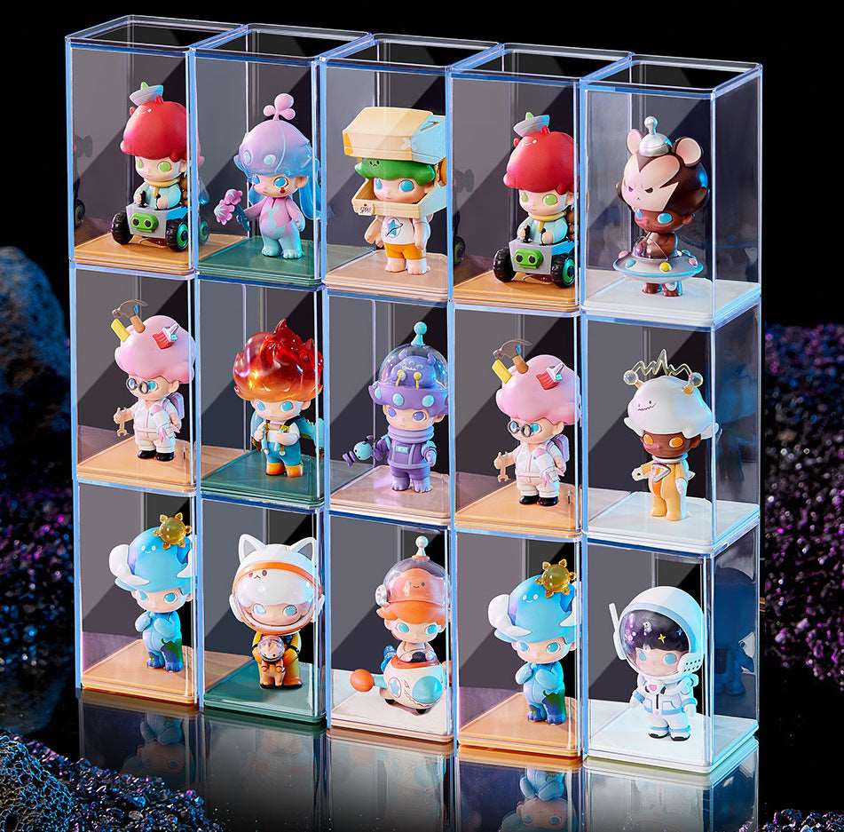 Acrylic Display Case 4PCS Upgraded Large 125mm Clear Blind Box Display Case - Dustproof Acrylic Organizer