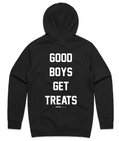 Good Boys Get Treats Hoodie | Front & Back Print | Gift for Dog Lovers | Printed in USA