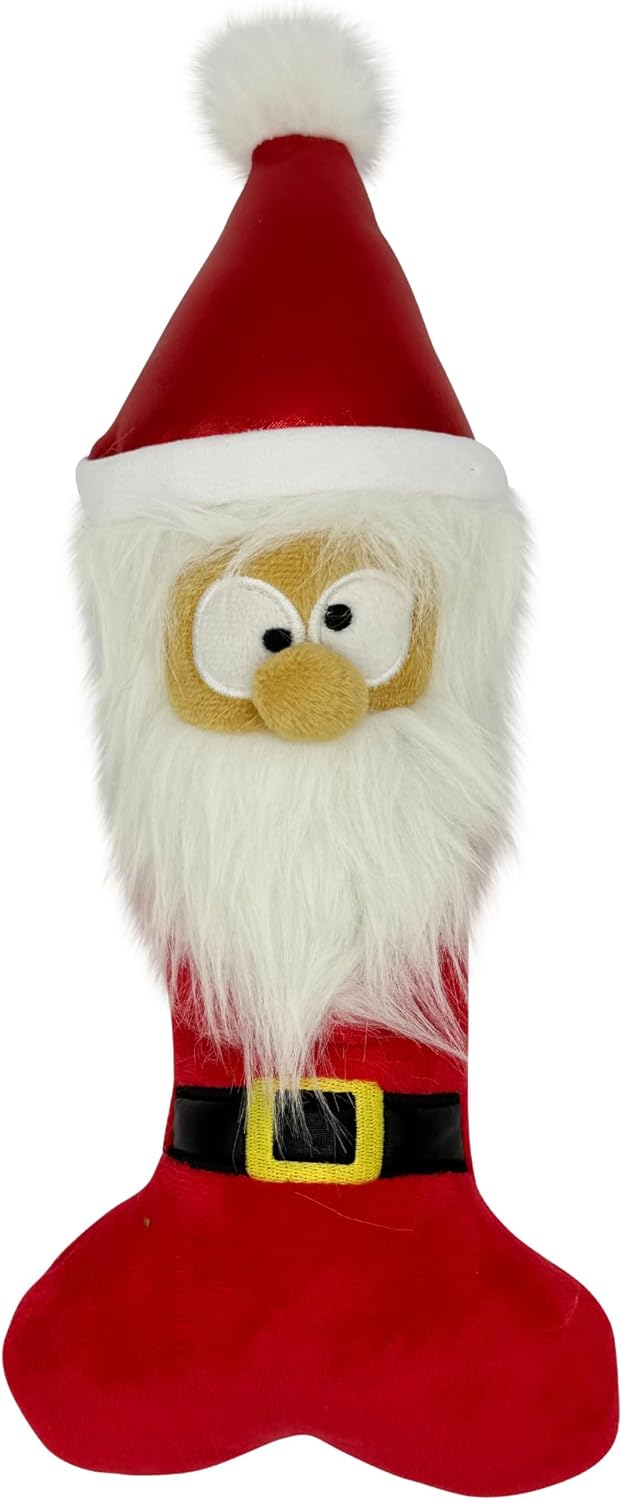 Huxley & Kent Dog Power Plush Silly Santa Bone