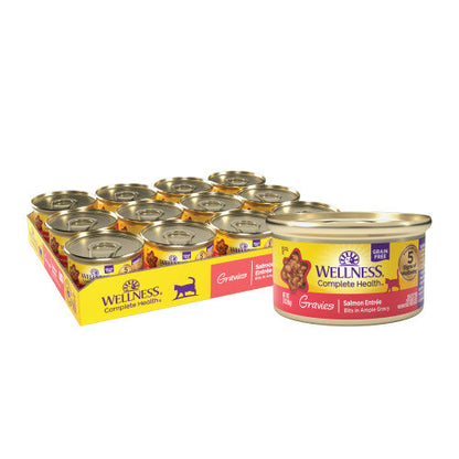 Wellness Complete Health Adult Gravies Salmon Entree Wet Cat Food (5.5oz)