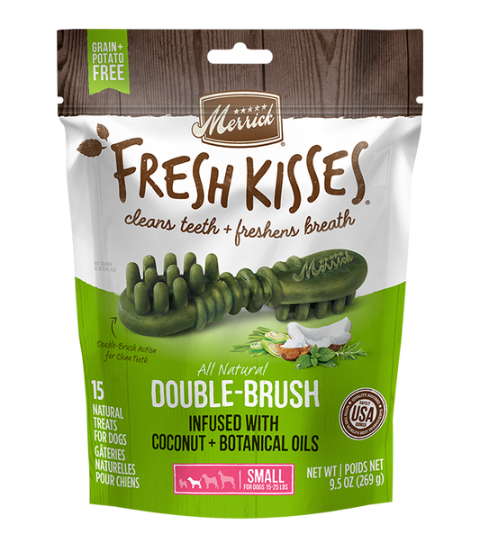 Merrick Fresh Kisses Coconut Dental Treats For Small Dogs (9.5oz) (15Ct)