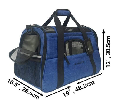 Mr. Peanut's Copper Series Airline Compliant Pet Carrier, Tall Profile Soft Sided Luxury Travel Tote