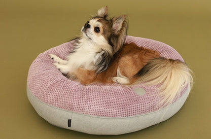 Light Pink Donut Dog Bed