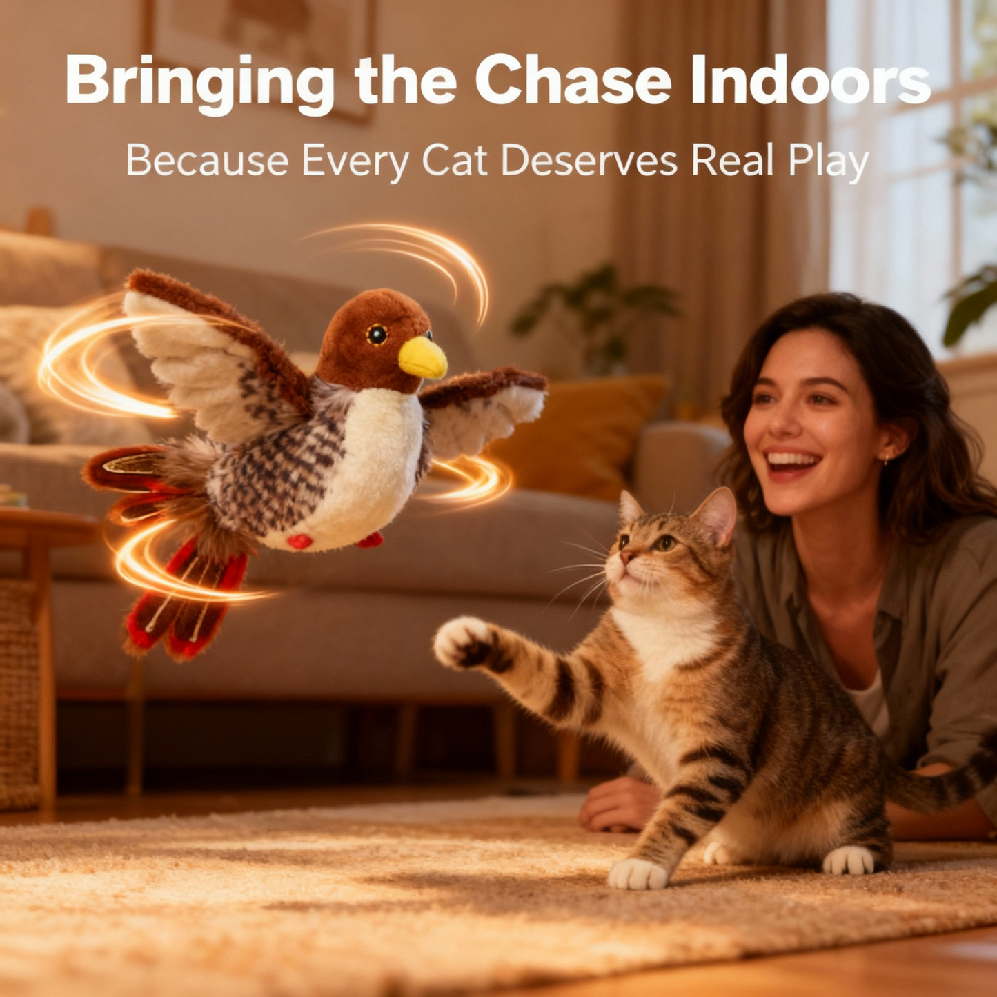 Interactive flying bird