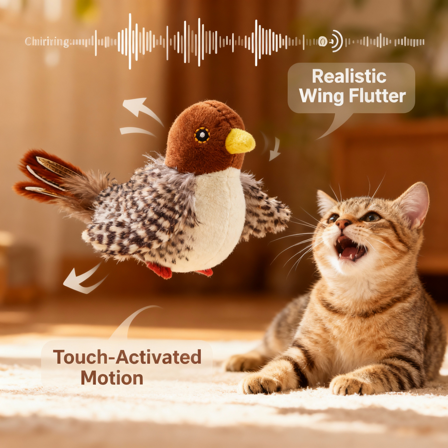 Interactive flying bird