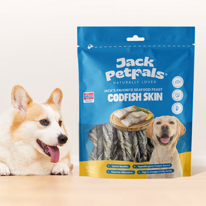 Jack PetPals Seafood Feast Codfish Skin Treat Chews (6oz)
